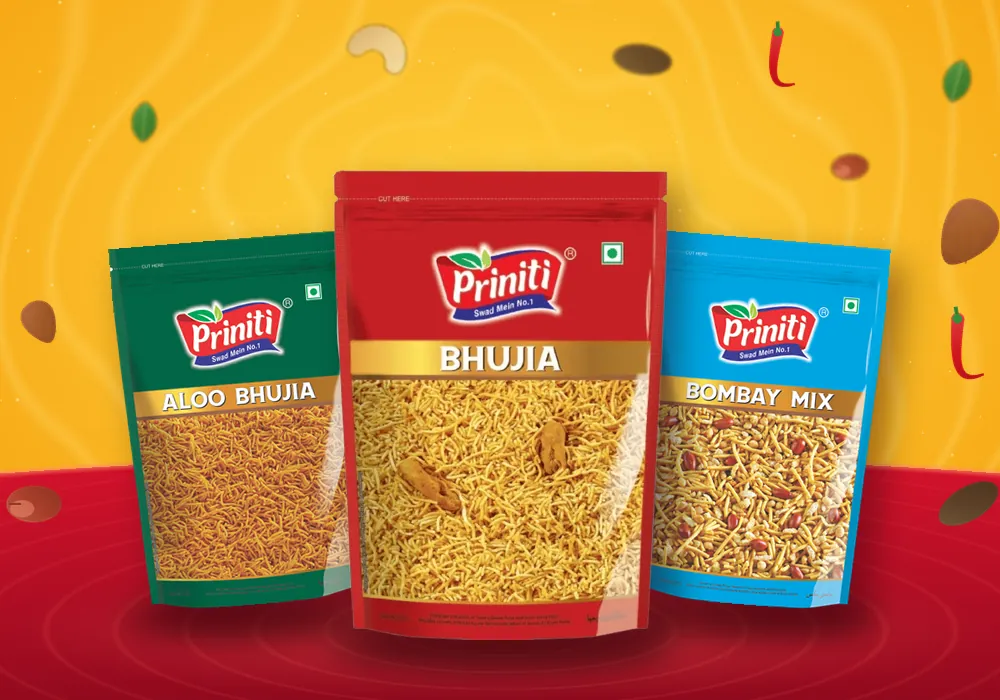 Priniti Bhujia, Aloo Bhujia, Bombay Mix