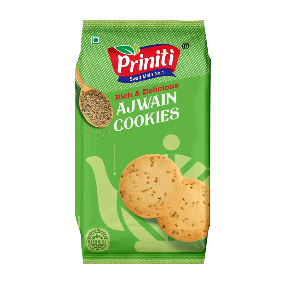 Ajwain Cookies pack by Priniti Foods