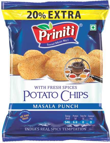 Potato Chips Masala Punch pack by Priniti Foods