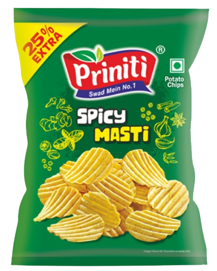 Potato Chips Spicy Masti pack by Priniti Foods