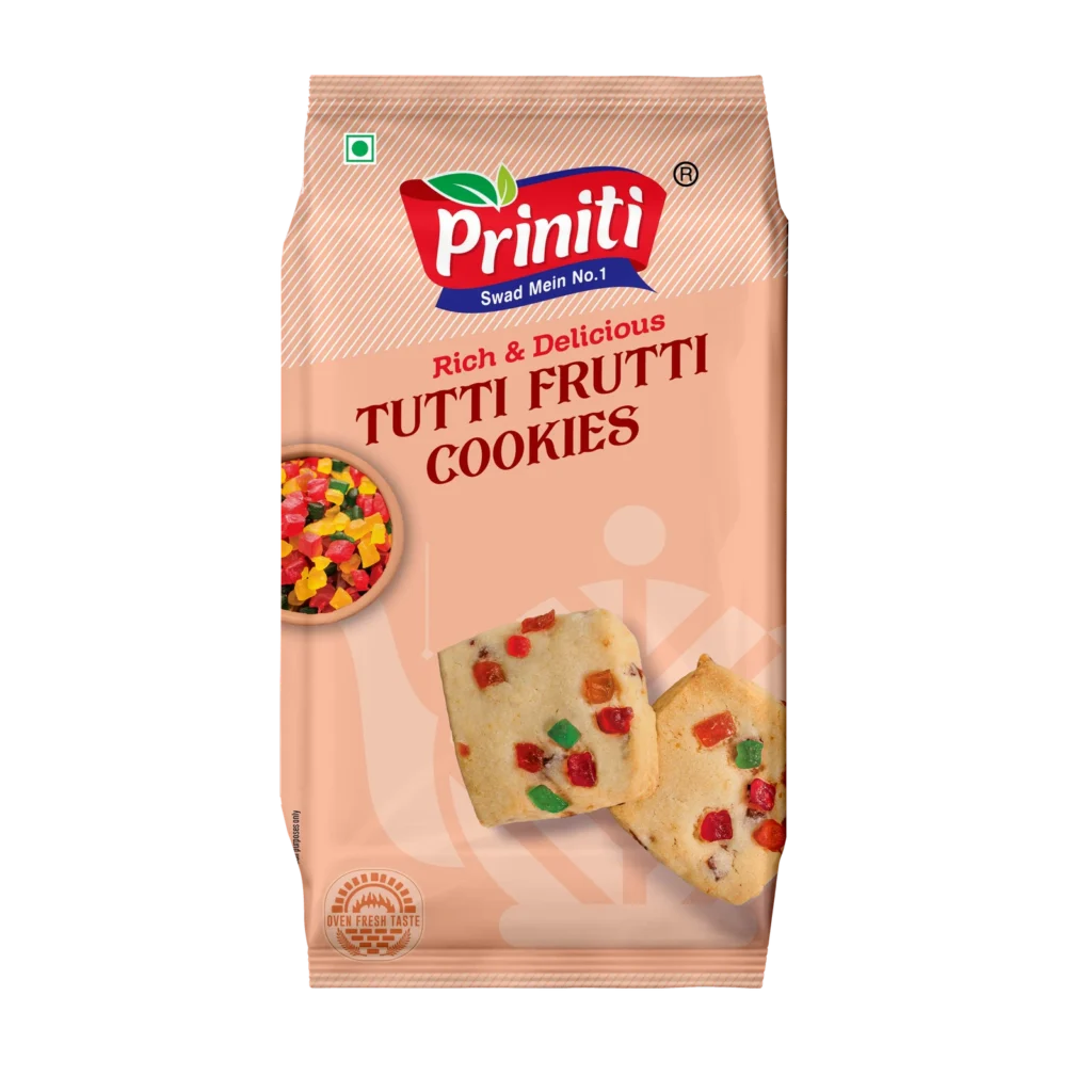 Tutti Frutti Cookies pack by Priniti Foods